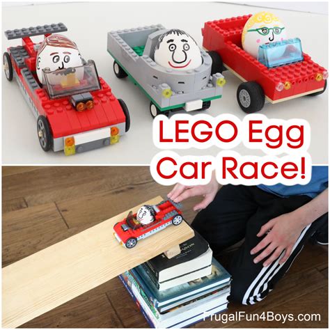 LEGO Egg Car Race - Frugal Fun For Boys and Girls