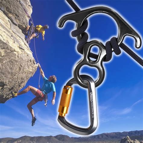 50kn Figure 8 Aluminum Descender Rappelling Rope Belay Climbing Rescue