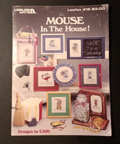 Mouse In The House Leisure Arts Counted Cross Stitch