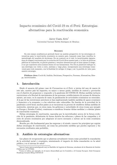 Art culo de Gesti n P blica Copy Impacto económico del Covid 19 en el