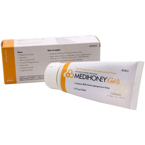 Improved Medihoney Gel Wound Burn Dressing Derma Sciences Tube Oz