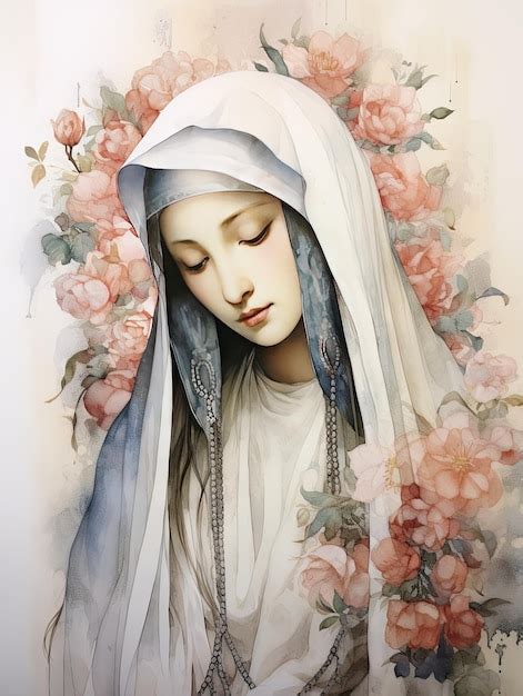 Premium Ai Image Beautiful Virgin Mary Our Lady Traditional Chinese