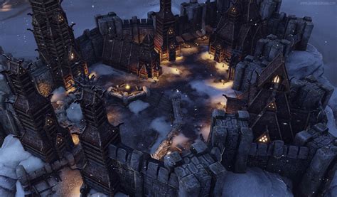 Norwegian style winter castle environment — polycount