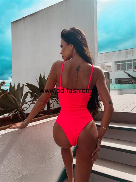 BODY KOSTIUM STRÓJ KĄPIELOWY JEDNOCZĘŚCIOWY BIKINI MANCIS NEON PINK