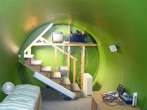 Storm Bunker made from fule tank - stairs | Underground shelter ...