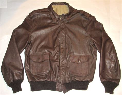 VINTAGE 1990s WWII REPRODUCTION GOATSKIN LEATHER A 2 Gem