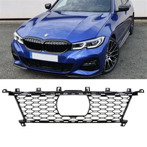 Front Bumper Lower Grille Active Cruise Control Acc Black Gloss Fits