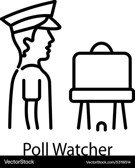 Poll Watcher Royalty Free Vector Image Vectorstock