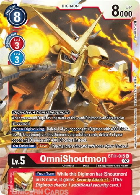 Bt Omnishoutmon Rare Bt Dimensional Phase Mint