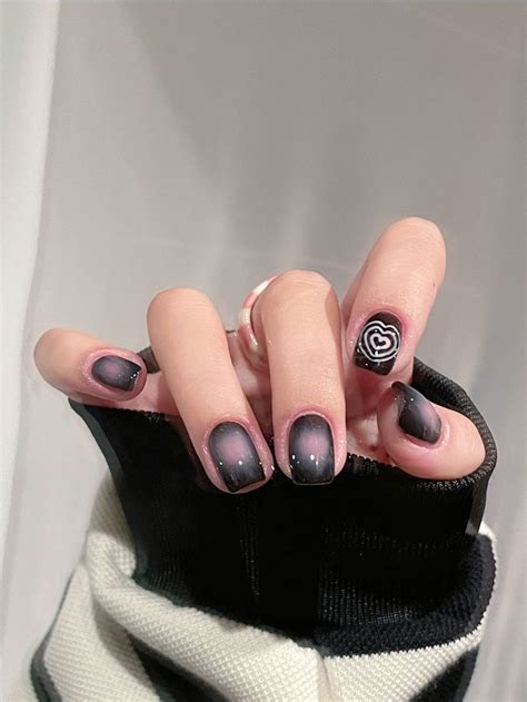 Goth Nails Grunge Nails Chic Nails Stylish Nails Pretty Gel Nails