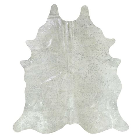 Silver Metallic Cowhide Rug Rodeo Cowhide Rugs