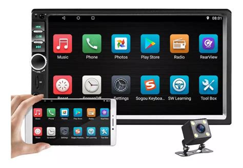 Ripley Radio Auto Pantalla Touch Bluetooth Din C Mara Retroceso