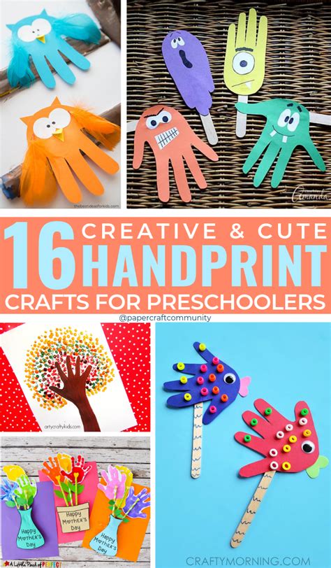 16 Creative Handprint Crafts For Preschool Kids Handprint Crafts