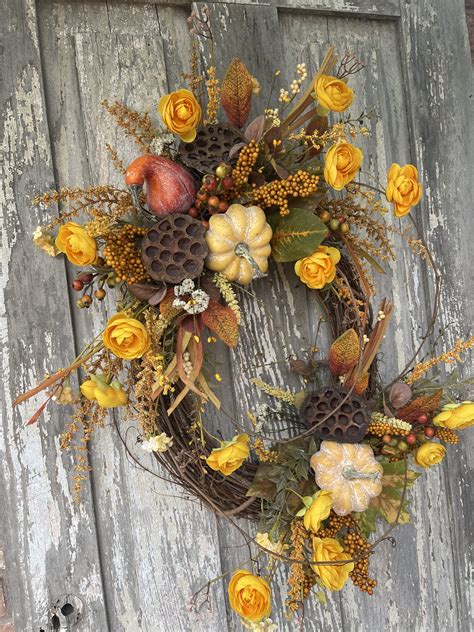 Mustard Fall Oval Wreath Keleas Design School