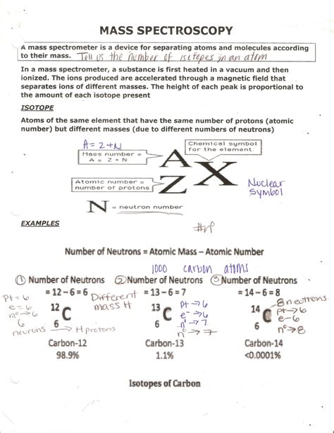 Mass Spectroscopy P Chm Studocu