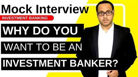 Why Investment Banking Interview Question And Answer YouTube