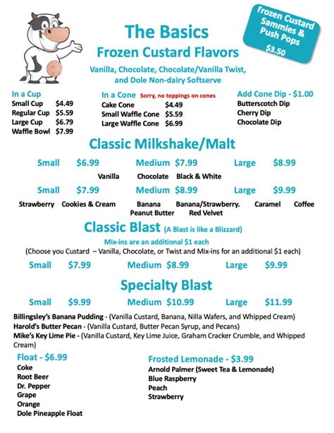 Our Menu Lake Martin Creamery