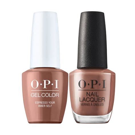 OPI GelColor + Matching Nail Lacquer Espresso Your Inner Self | Opi gel ...