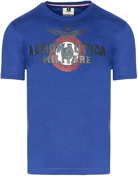 Aeronautica Militare T Shirt Uomo Bluette Ts1843 Amazon Es Ropa Y