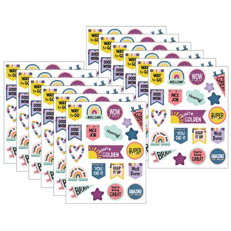 Teachersparadise Teacher Created Resources Oh Happy Day Stickers 120 Stickers Per Pack 12