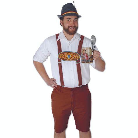 Bavarian Lederhosen Oktoberfest Party Suspenders