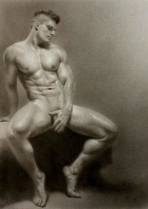 Male Nude Original Ink Drawing By Renowned Artist The Artist S Model