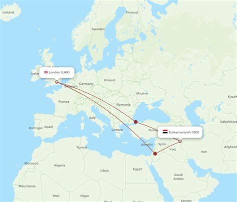 All Flight Routes From Sulaimaniyah To London ISU To LHR Flight Routes