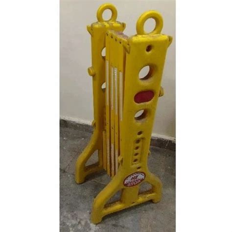 Yellow Base Pvc Foldable Expandable Road Barrier Kg Size X