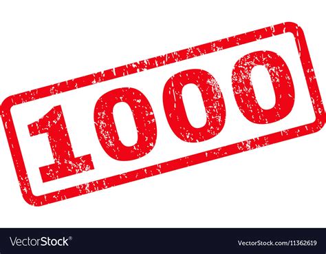 1000 Text Rubber Stamp Royalty Free Vector Image