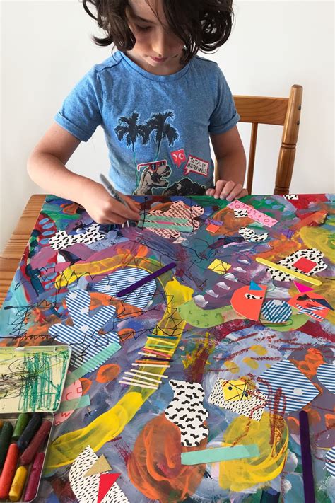 mixed media art  kids artofit