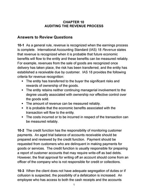 Chapter Lecture Notes Chapter Auditing The Revenue Process