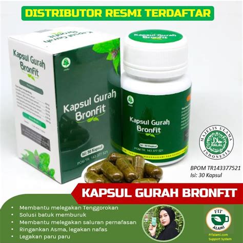 Jual Kapsul Gurah Bronfit Isi Ampuh Atasi Batuk Dan Gangguan