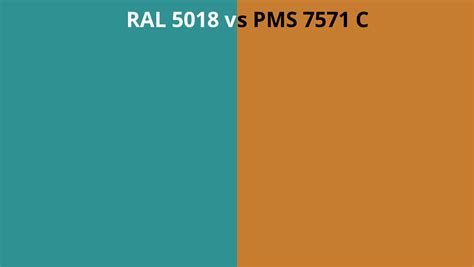 Ral 5018 Vs Pms 7571 C Ral Colour Chart Uk