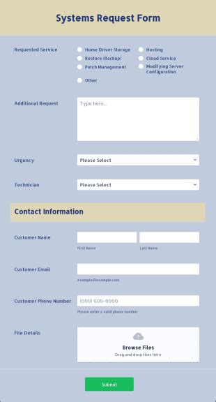 Systems Request Form Template Jotform