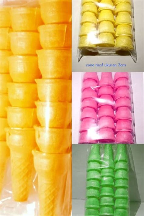 Cone Es Krim Ukuran Diameter 3cm Paket 3 Pak Isi 120pcs Lazada Indonesia