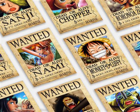 Vinsmoke Sanji Bounty Wanted Poster One Piece Poster 42 Off