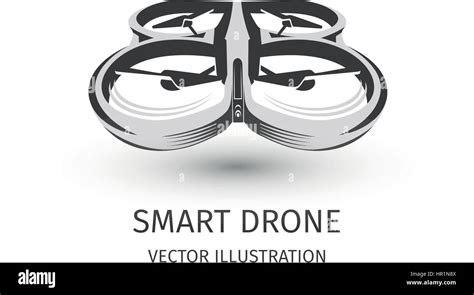 Isolated Rc Drone Logo On White Uav Technology Logotype Unmanned