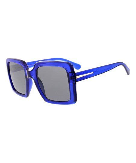 Cobalt Blue Square Oversize Sunglasses Oversized Sunglasses Blue Square Sunglasses