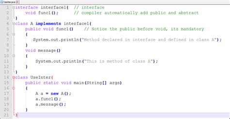 Interfaces In Java Example