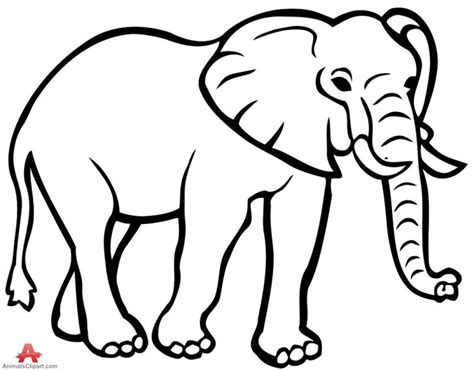 Elephant Outline Template Printable