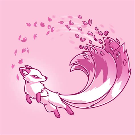 Cherry Blossom Kitsune Funny Cute And Nerdy T Shirts Teeturtle