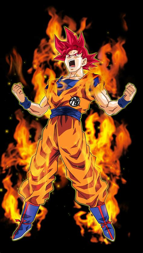 Goku Super SAIYAJIN Dios Rojo DRAGÓN BALL SUPER Goku super saiyan