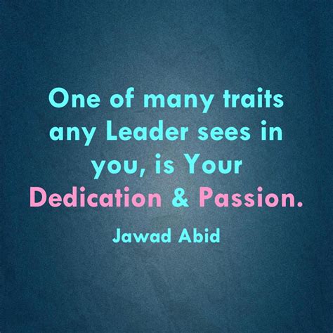 Dedication And Passion Are Keys To Success Jawad Abid