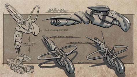 Live Feed Drone Alex Dudea Drone Design Concept Art Sketches Space