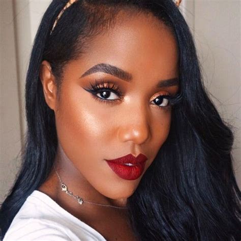 Red Lip For Dark Skin On Stylevore