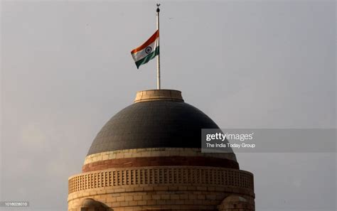 A view of Indian National Flag at Rashtrapati Bhavan in New Delhi. News ...