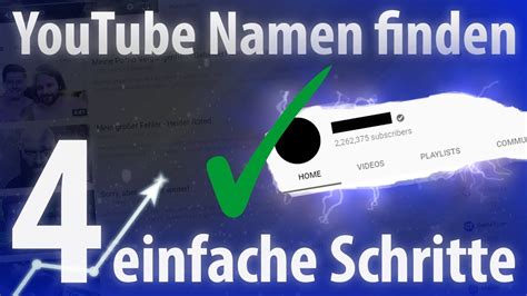 YouTube Namen Finden In 4 Schritten Zum PERFEKTEN Kanal Namen