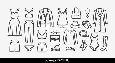 Female Fashion Clothes Icon Stock Vector Image Art Alamy