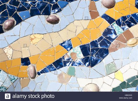 Mosaic Ornament Barcelona Stock Photo Alamy