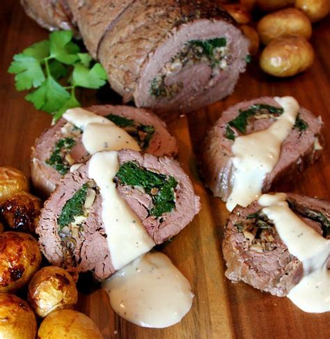 Stuffed Bison Tenderloin With Gorgonzola Cream Sauce Wild Game